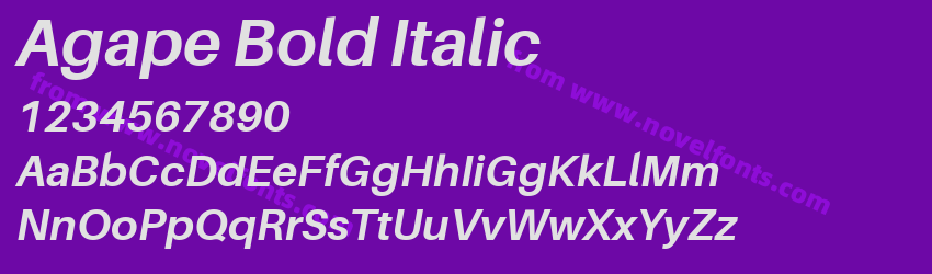 Agape Bold ItalicPreview Agape Bold ItalicPreview