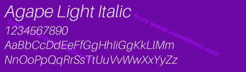 Agape Light ItalicPreview Agape Light ItalicPreview