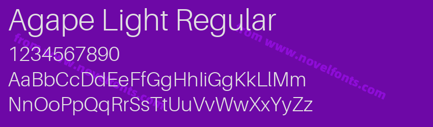 Agape Light RegularPreview Agape Light RegularPreview
