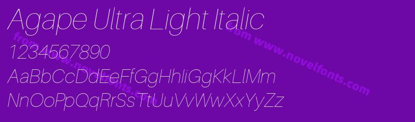 Agape Ultra Light ItalicPreview Agape Ultra Light ItalicPreview