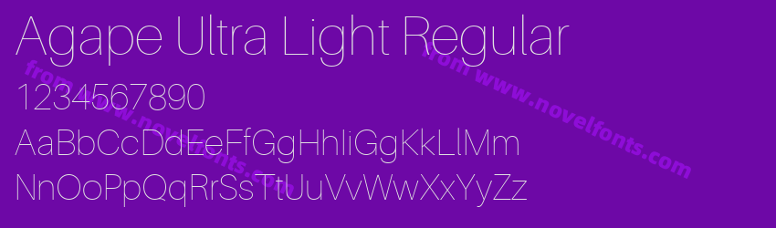 Agape Ultra Light RegularPreview Agape Ultra Light RegularPreview