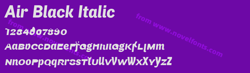 Air Black ItalicPreview Air Black ItalicPreview