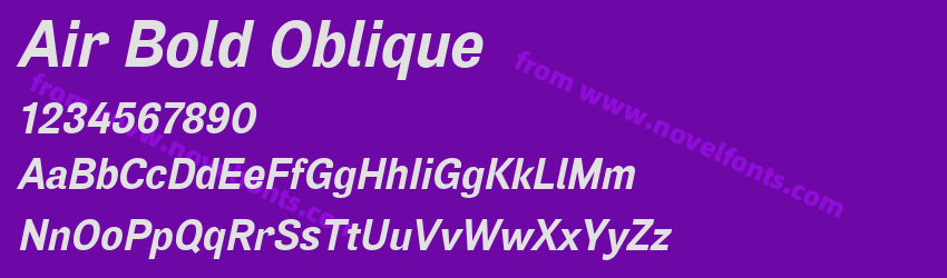 Air Bold ObliquePreview Air Bold ObliquePreview