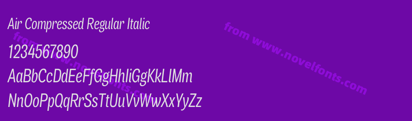 Air Compressed Regular ItalicPreview Air Compressed Regular ItalicPreview