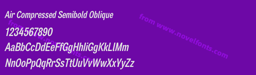 Air Compressed Semibold ObliquePreview Air Compressed Semibold ObliquePreview
