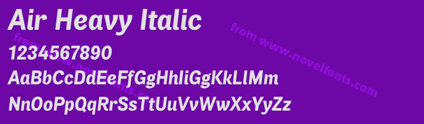 Air Heavy ItalicPreview Air Heavy ItalicPreview