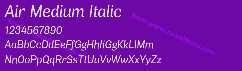 Air Medium ItalicPreview Air Medium ItalicPreview
