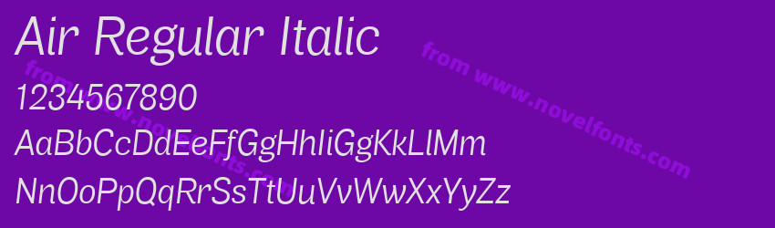 Air Regular ItalicPreview Air Regular ItalicPreview