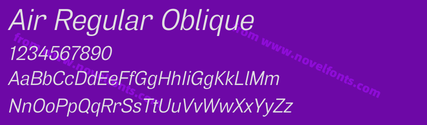 Air Regular ObliquePreview Air Regular ObliquePreview