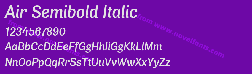 Air Semibold ItalicPreview Air Semibold ItalicPreview
