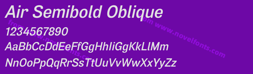 Air Semibold ObliquePreview Air Semibold ObliquePreview