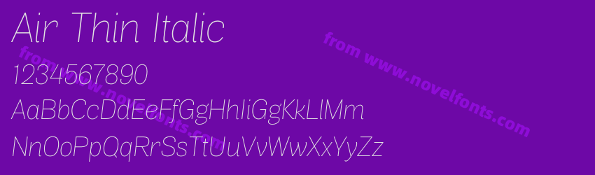 Air Thin ItalicPreview Air Thin ItalicPreview