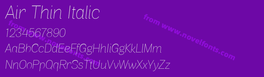 Air Thin ItalicPreview Air Thin ItalicPreview