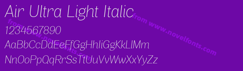 Air Ultra Light ItalicPreview Air Ultra Light ItalicPreview
