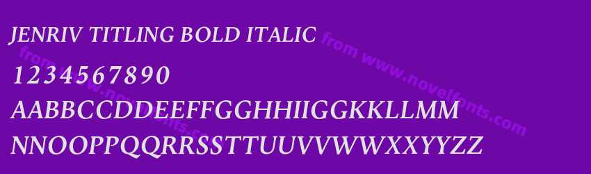 Jenriv Titling Bold ItalicPreview