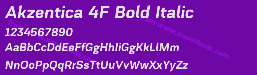 Akzentica 4F Bold ItalicPreview Akzentica 4F Bold ItalicPreview