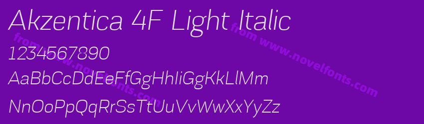 Akzentica 4F Light ItalicPreview Akzentica 4F Light ItalicPreview