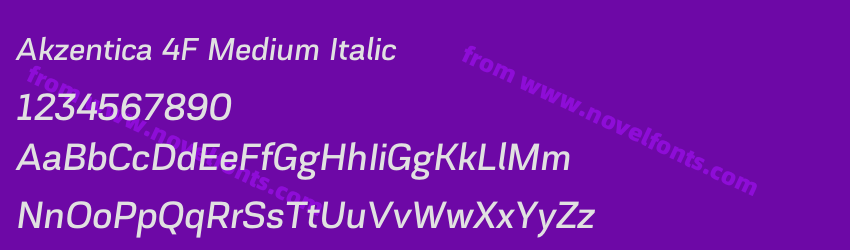 Akzentica 4F Medium ItalicPreview Akzentica 4F Medium ItalicPreview