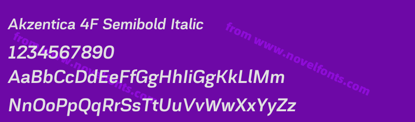 Akzentica 4F Semibold ItalicPreview Akzentica 4F Semibold ItalicPreview