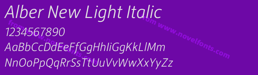 Alber New Light ItalicPreview Alber New Light ItalicPreview