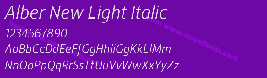 Alber New Light ItalicPreview Alber New Light ItalicPreview
