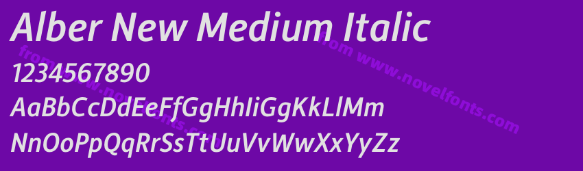Alber New Medium ItalicPreview Alber New Medium ItalicPreview