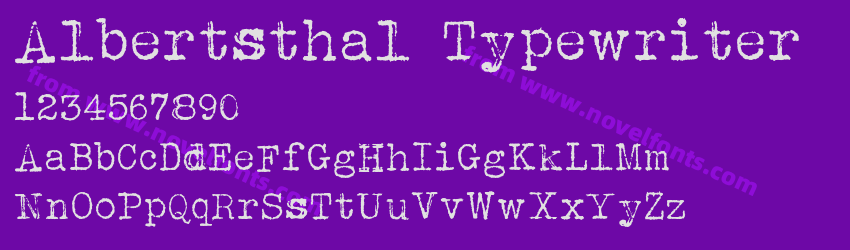Albertsthal TypewriterPreview Albertsthal TypewriterPreview