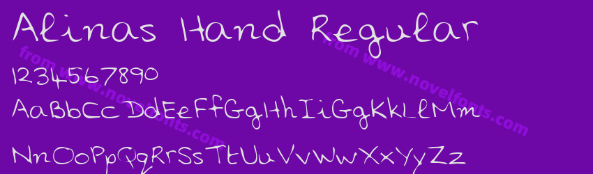 Alinas Hand RegularPreview Alinas Hand RegularPreview