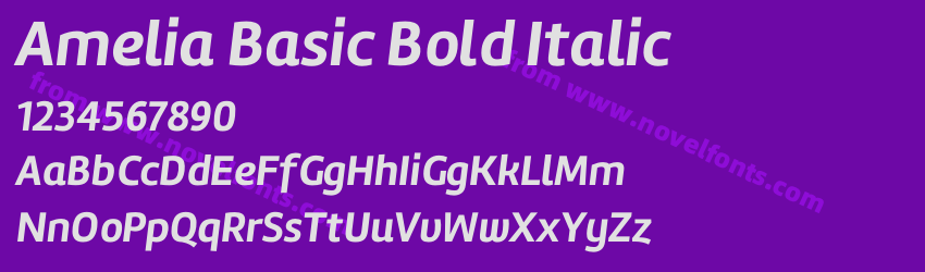 Amelia Basic Bold ItalicPreview Amelia Basic Bold ItalicPreview