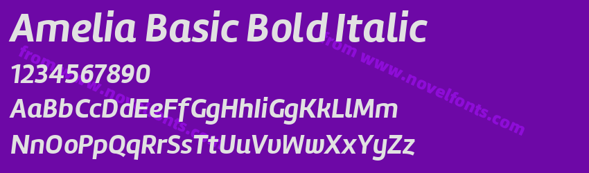 Amelia Basic Bold ItalicPreview Amelia Basic Bold ItalicPreview