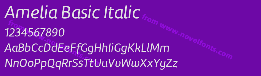 Amelia Basic ItalicPreview Amelia Basic ItalicPreview
