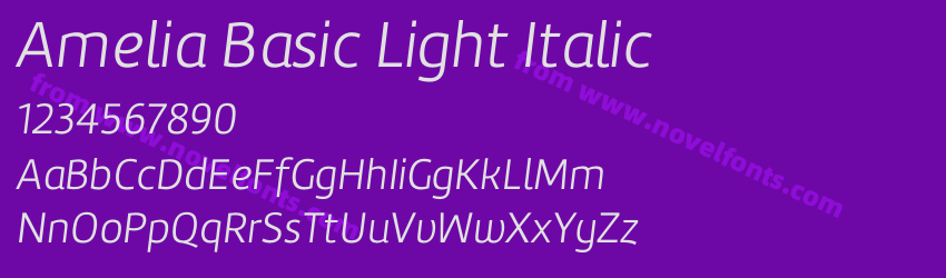 Amelia Basic Light ItalicPreview Amelia Basic Light ItalicPreview