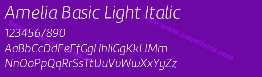 Amelia Basic Light ItalicPreview Amelia Basic Light ItalicPreview