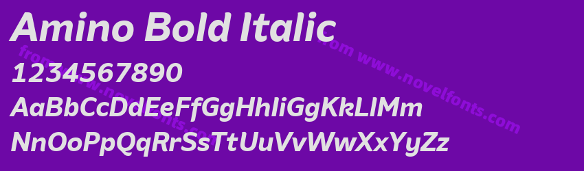 Amino Bold ItalicPreview Amino Bold ItalicPreview