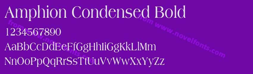 Amphion Condensed BoldPreview Amphion Condensed BoldPreview
