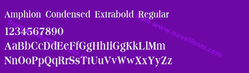 Amphion Condensed Extrabold RegularPreview Amphion Condensed Extrabold RegularPreview
