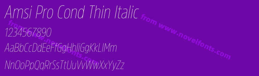 Amsi Pro Cond Thin ItalicPreview Amsi Pro Cond Thin ItalicPreview