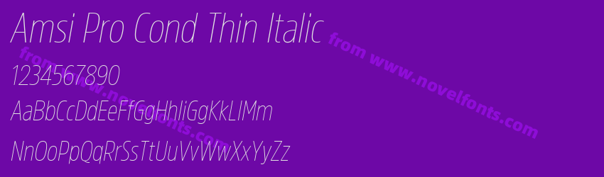 Amsi Pro Cond Thin ItalicPreview Amsi Pro Cond Thin ItalicPreview