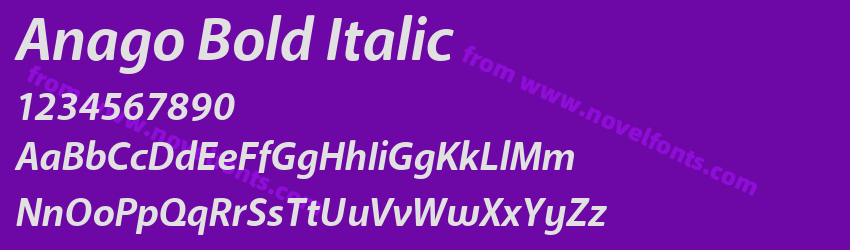 Anago Bold ItalicPreview Anago Bold ItalicPreview