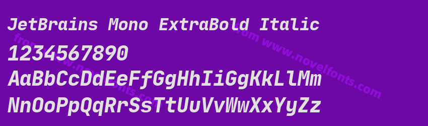 JetBrains Mono ExtraBold ItalicPreview