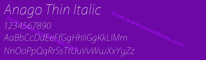 Anago Thin ItalicPreview Anago Thin ItalicPreview