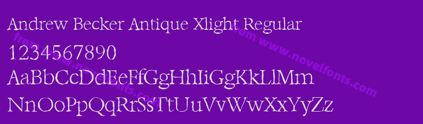Andrew Becker Antique Xlight RegularPreview Andrew Becker Antique Xlight RegularPreview