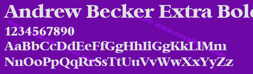 Andrew Becker Extra BoldPreview Andrew Becker Extra BoldPreview