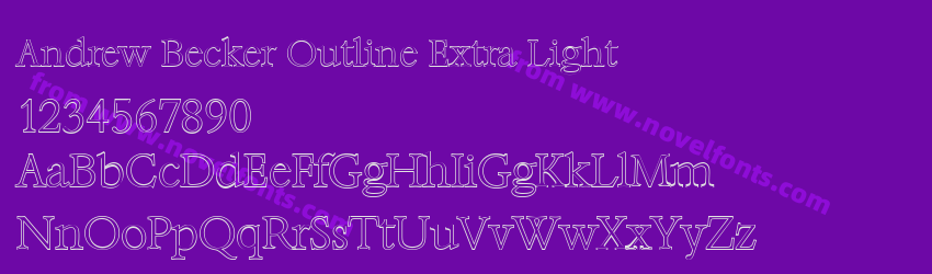 Andrew Becker Outline Extra LightPreview Andrew Becker Outline Extra LightPreview