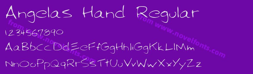 Angelas Hand RegularPreview Angelas Hand RegularPreview