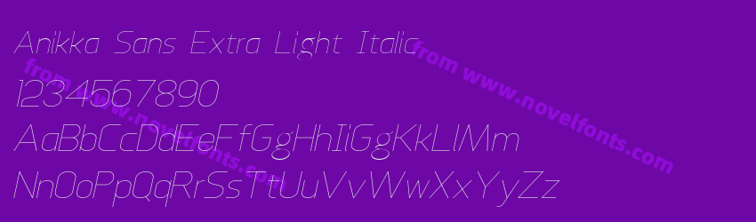 Anikka Sans Extra Light ItalicPreview Anikka Sans Extra Light ItalicPreview