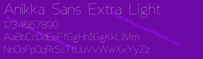 Anikka Sans Extra LightPreview Anikka Sans Extra LightPreview