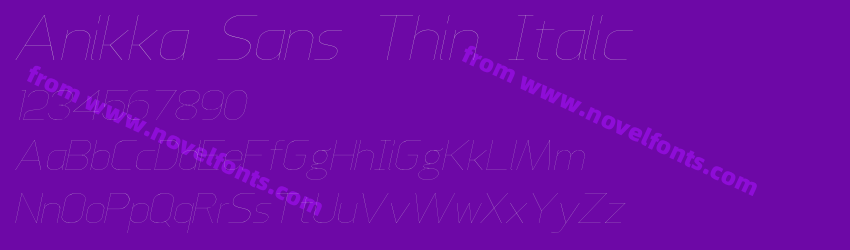 Anikka Sans Thin ItalicPreview Anikka Sans Thin ItalicPreview