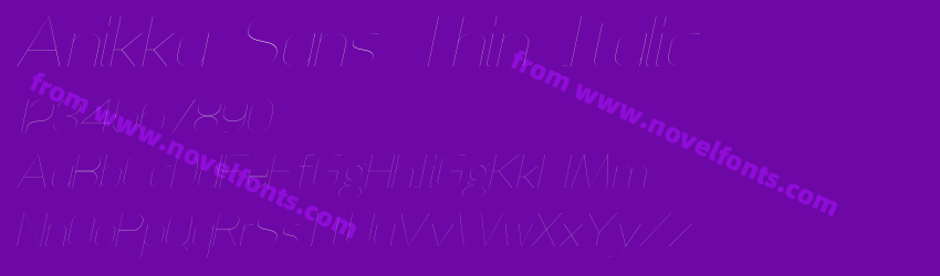 Anikka Sans Thin ItalicPreview Anikka Sans Thin ItalicPreview