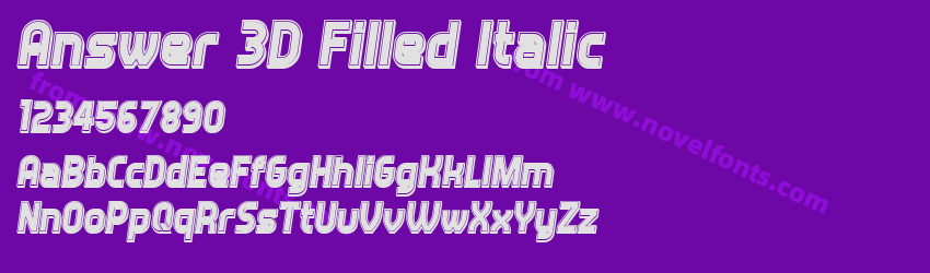 Answer 3D Filled ItalicPreview Answer 3D Filled ItalicPreview